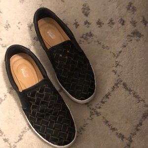 Black slip on sneakers